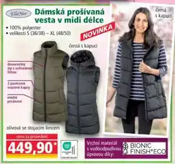 Norma Dámská prošívaná vesta v midi délce nabídka