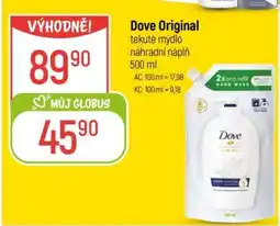 Globus Dove Original tekuté mýdlo náhradní náplň 500 ml nabídka