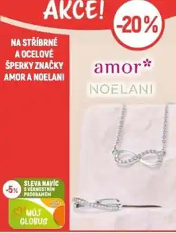 Globus Na stříbrné a ocelové šperky značky Amor a Noelani nabídka