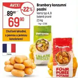 Globus Brambory konzumní pozdní nabídka