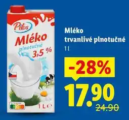 Lidl Mléko trvanlivé plnotučné nabídka