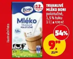 Penny Market Trvanlive mléko boni polotučné, 1,5% tuku nabídka