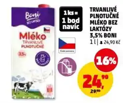 Penny Market Trvanlivé plnotučné mléko bez la 3.5% boni nabídka