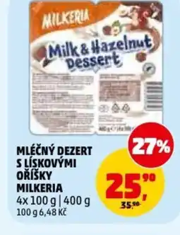 Penny Market Mléčný dezert s lískovými oříšky milkeria nabídka