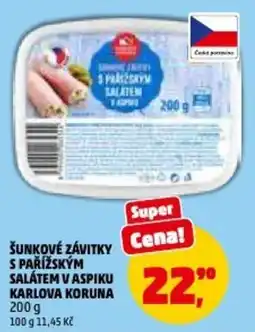Penny Market Šunkové závitky s pařížským salátem v aspiku karlova koruna nabídka