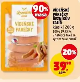 Penny Market Vídeňské párečky řezníkův talíř nabídka