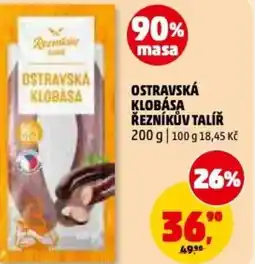 Penny Market Ostravská klobása řezníkův talíř nabídka