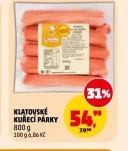 Penny Market Klatovské kuřecí párky nabídka