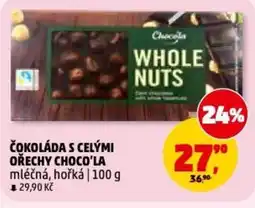 Penny Market Čokoláda s celými ořechy choco'la mléčná, hořká nabídka