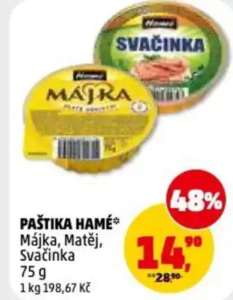 Penny Market Paštika Hamé Májka, Matěj, Svačinka nabídka