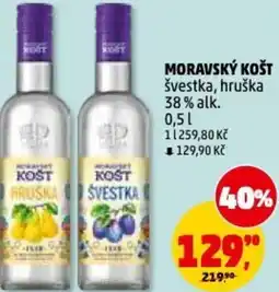 Penny Market Moravský košt švestka, hruška 38% alk. nabídka