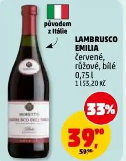 Penny Market Lambrusco emilia červené, růžové, bílé nabídka