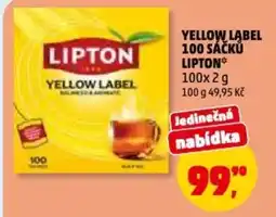 Penny Market Yellow label 100 sáčků Lipton nabídka