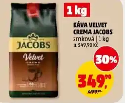 Penny Market Káva velvet crema jacobs zrnková nabídka