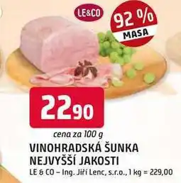 Trefa VINOHRADSKÁ ŠUNKA NEJVYŠŠÍ nabídka