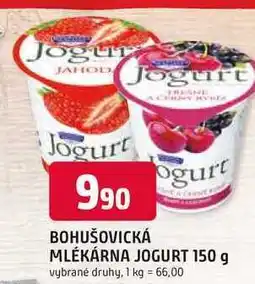 Trefa BOHUŠOVICKÁ MLÉKÁRNA JOGURT nabídka