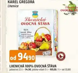 Trefa LHENICKÁ 100% OVOCNÁ ŠŤÁVA jablečná nabídka