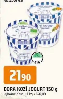 Trefa BIO DORA KOZÍ JOGURT nabídka
