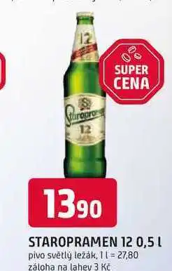 Trefa STAROPRAMEN 12° 0,5 L pivo světlý ležák nabídka