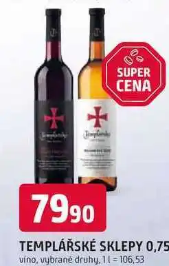 Trefa TEMPLÁŘSKÉ SKLEPY nabídka