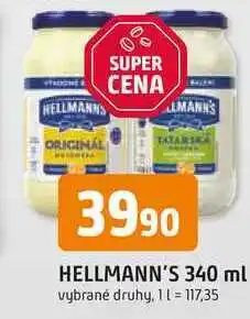 Trefa Hellmann's majonéza, tatarská omáčka 340ml, vybrané druhy nabídka