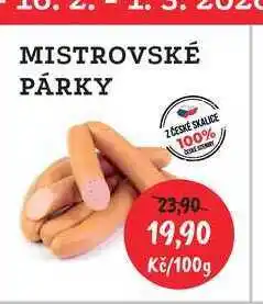 RABBIT řeznictví MISTROVSKÉ PÁRKY Z ČESKÉ SKALICE 100% nabídka