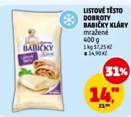 Penny Market Listové těsto dobroty babičky kláry mražené nabídka