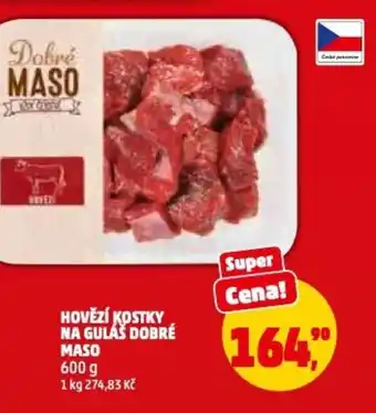 Penny Market Hovězí kostky na guláš Dobré maso nabídka