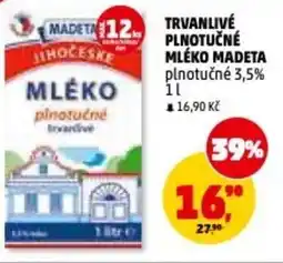 Penny Market Trvanlivé plnotučné mléko Madeta nabídka