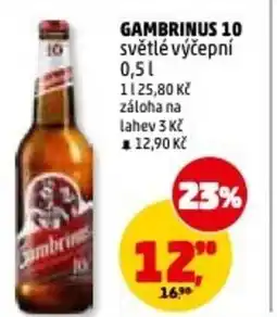 Penny Market Gambrinus 10 světlé výčepní nabídka