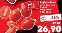 Kaufland Rajčata Roma dovoz Španělsko nabídka