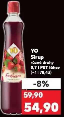 Kaufland YO Sirup nabídka