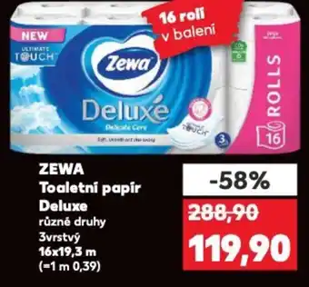 Kaufland ZEWA Toaletni papir Deluxe nabídka