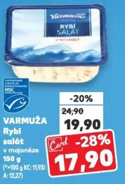 Kaufland VARMUŽA Rybi salát nabídka
