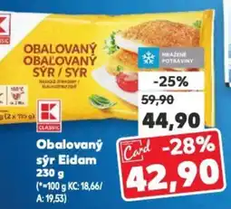 Kaufland Obalovaný sýr Eidam nabídka