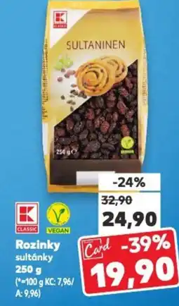 Kaufland Rozinky sultánky nabídka