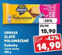 Kaufland OPAVIA ZLATÉ POLOMÁČENÉ Sušenky nabídka