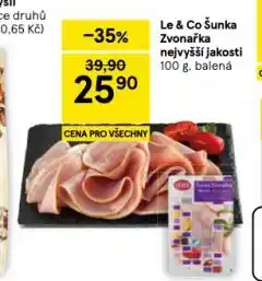 Tesco Le & co šunka nejvyšší jakosti nabídka
