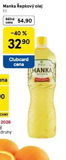 Tesco Manka řepkový olej nabídka