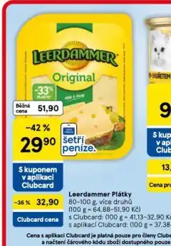 Tesco Leerdammer plátky nabídka