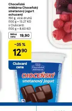 Tesco Choceňský smetanový jogurt ochucený nabídka