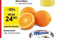 Tesco Pomeranče nabídka