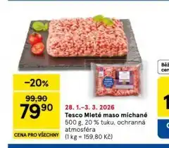 Tesco Mleté maso míchané nabídka