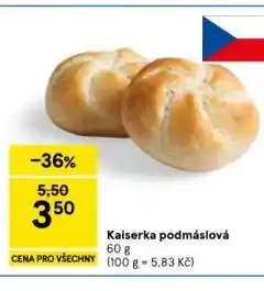 Tesco Kaiserka podmáslová nabídka