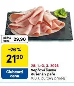 Tesco Vepřová šunka dušená v páře nabídka