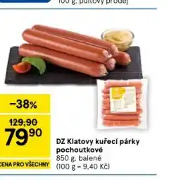 Tesco Kuřecí párky pochoutkové nabídka