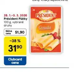Tesco Président plátky nabídka
