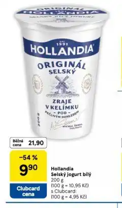 Tesco Hollandia selský jogurt bílý nabídka