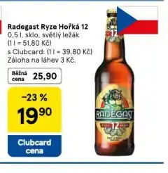 Tesco Pivo radegast ryze hořká 12 nabídka