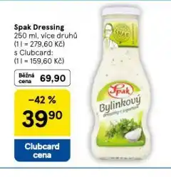 Tesco Spak dressing nabídka
